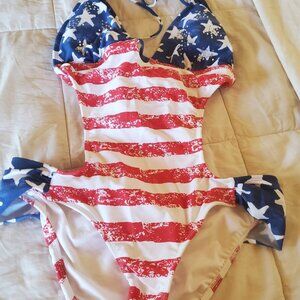Venus brand American flag bathing suit size 8